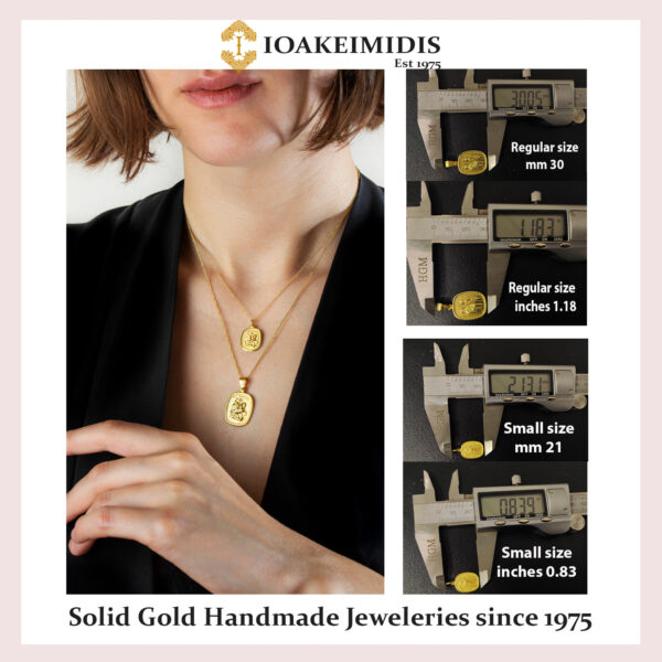 Saint Antony-Barbara-Vasilios gold pendants