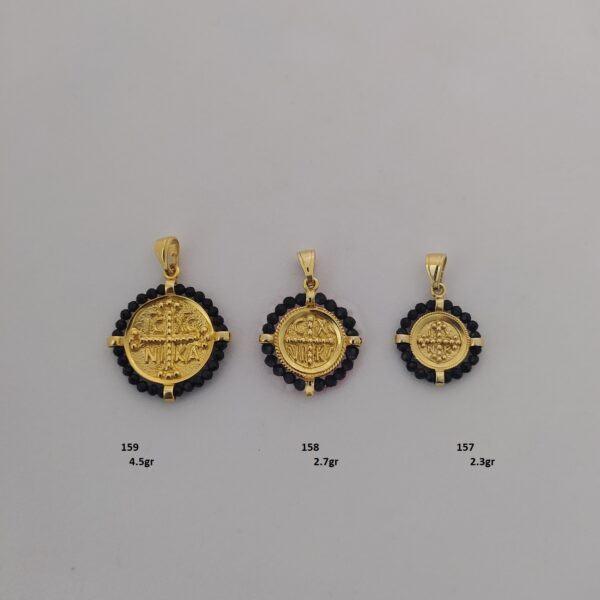 Byzantium Era Gold Pendant with Beads   157-158-159  (173-174-175)