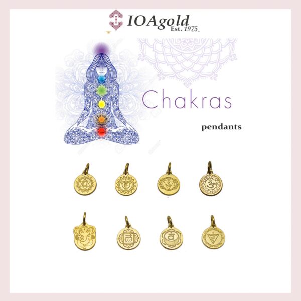 Chakra pendants gold 14k