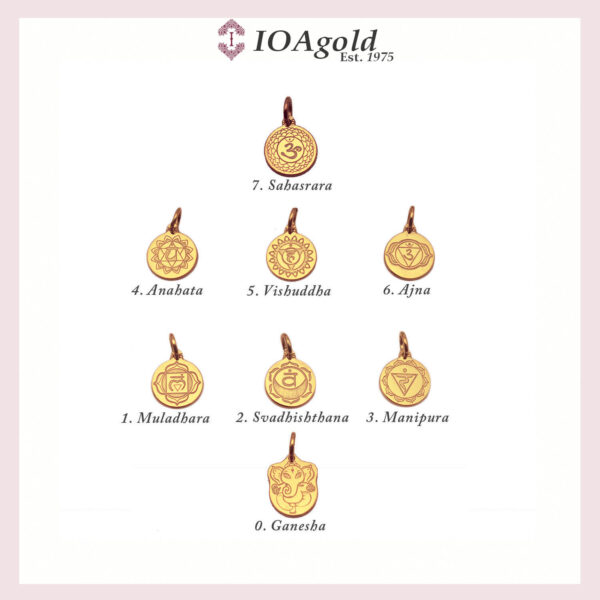 Chakra pendants gold 14k