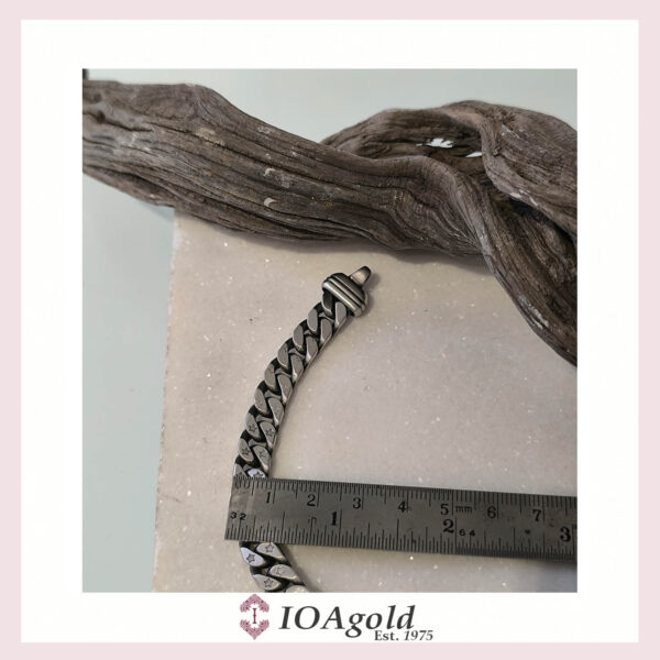 Cuban Chain bracelet silver matte