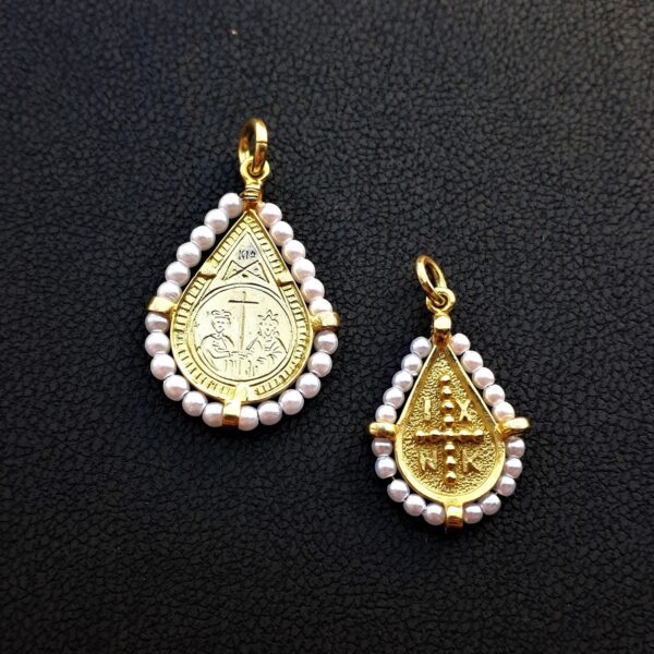 Byzantium pendant – gold 14k- ”Constantinato” – IC XC NI KA – No152/160 – No153/168