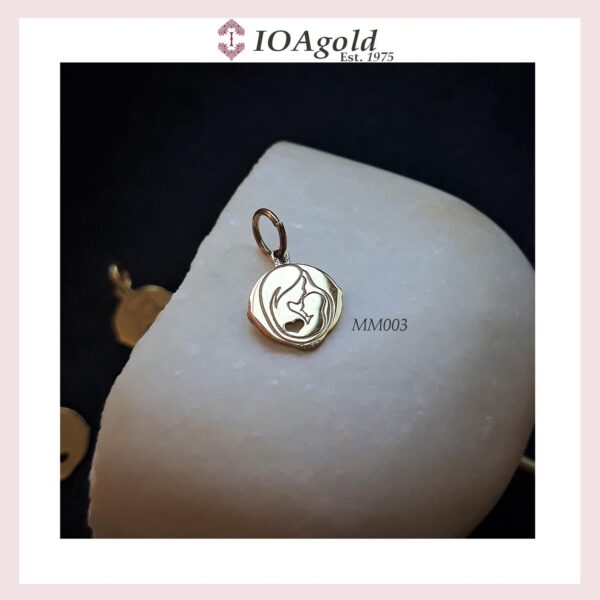 Mother and Baby gold 14k pendant
