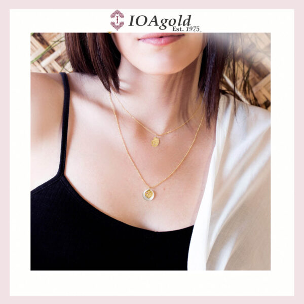 Mother and Baby gold 14k pendant