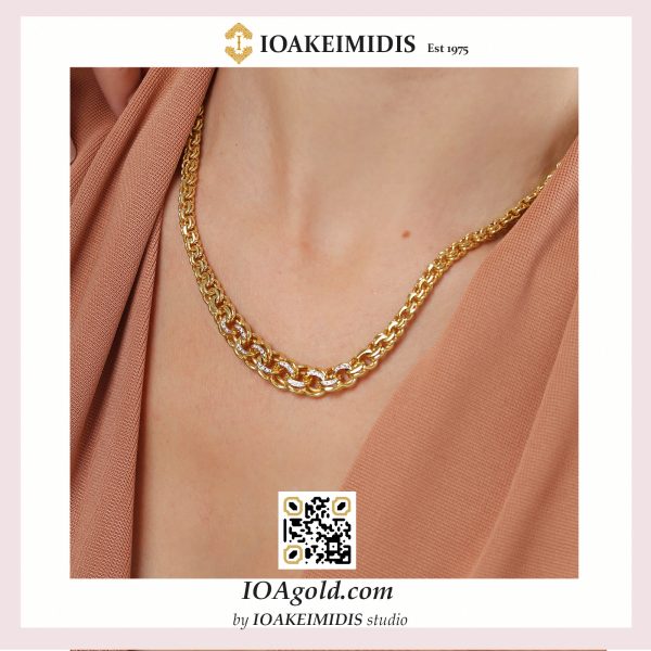 Garibaldi  Degrante Handmade Chain – White Diamonds