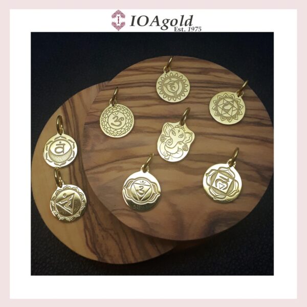 Chakra pendants gold 14k