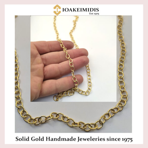 Oval links Minimal style Handmade Chain-Bracelet