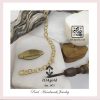 Oval light link bracelet plain gold IOA b Oval light link bracelet plain gold IOA b