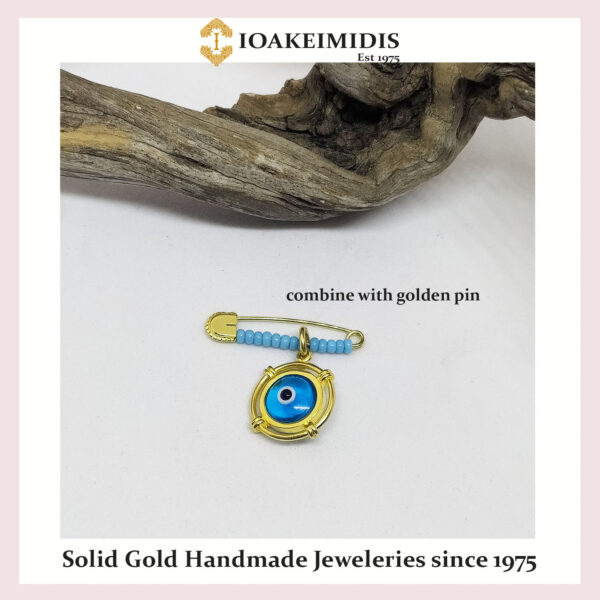 Good Luck ”Mati” Evil Eye gold pendant – M.110