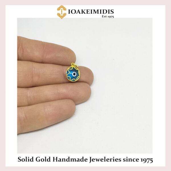 Good Luck ”Mati” Evil Eye gold pendant – M.90