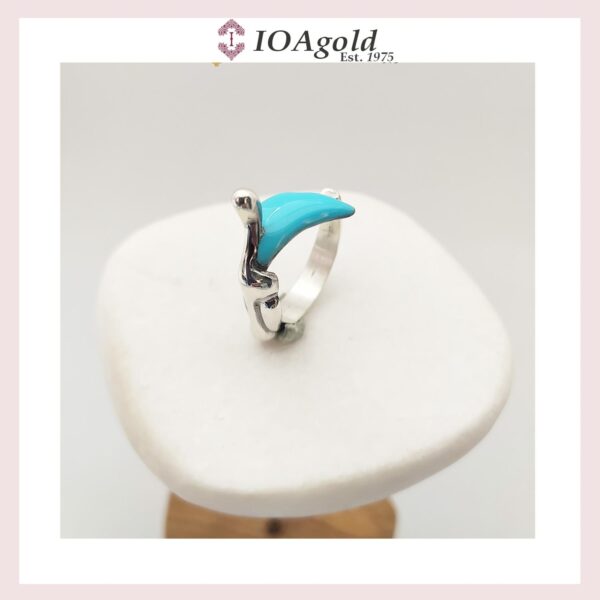 Angel ring – turquoise enamel