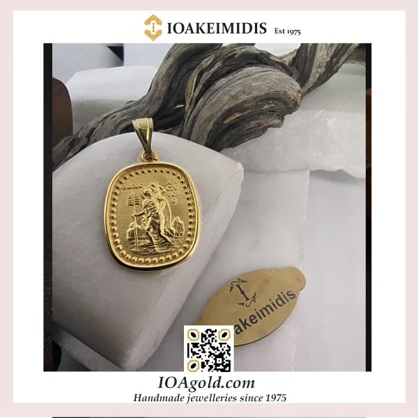 Saint Christopher gold pendant