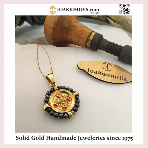 Byzantium Era Gold Pendant with Beads   157-173  small size