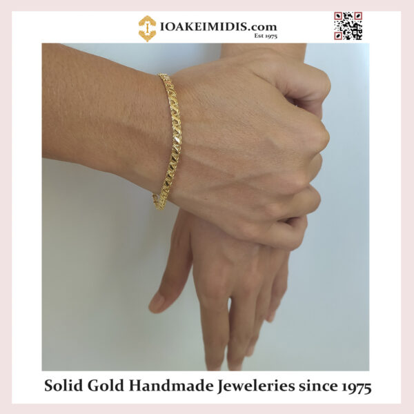 Solid gold bracelet  ”Sigma”  No-132