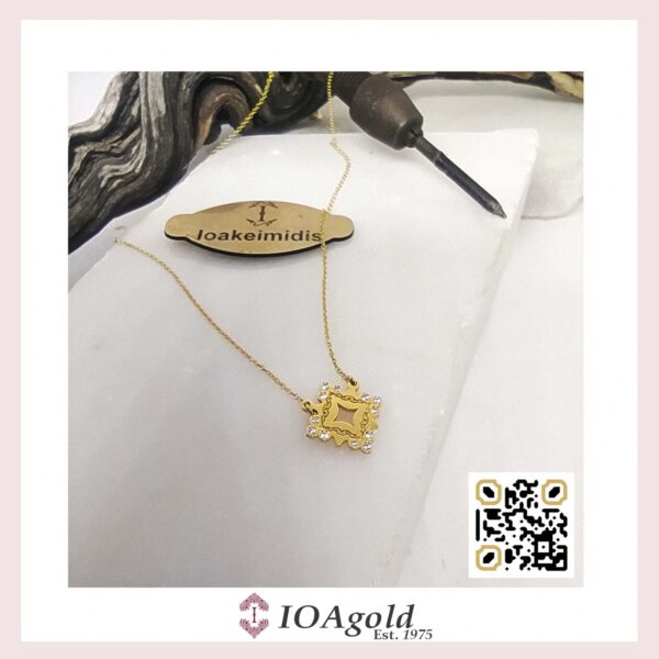 Gold 14k pendant – Psw1 chain attached