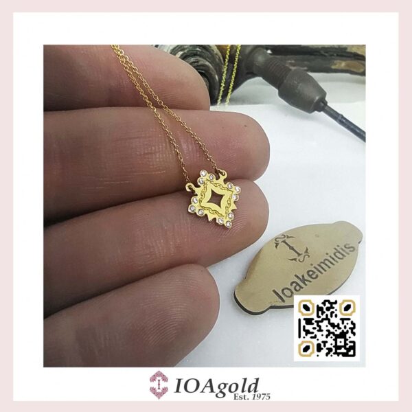 Gold 14k pendant – Psw1 chain attached