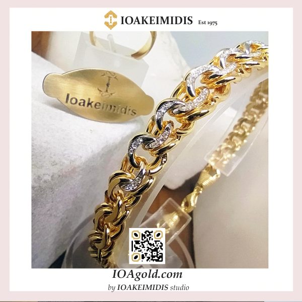 Garibaldi gold bracelet with Diamonds -S.180 medium