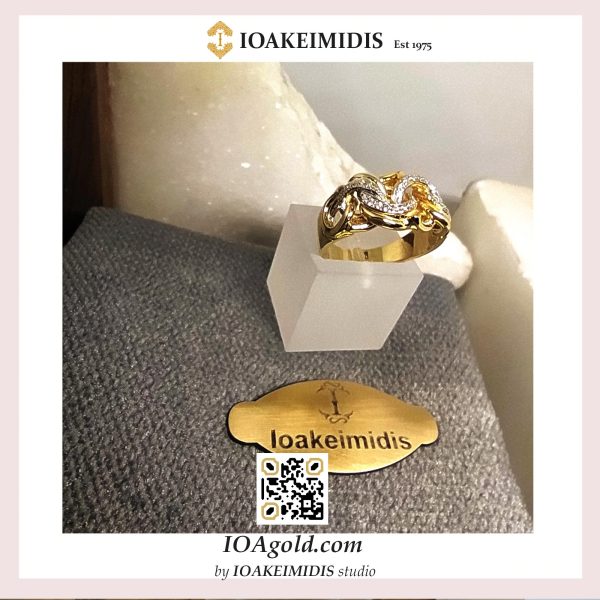 Garibaldi Art Deco vintage ring handmade by IOAgold – White Diamonds