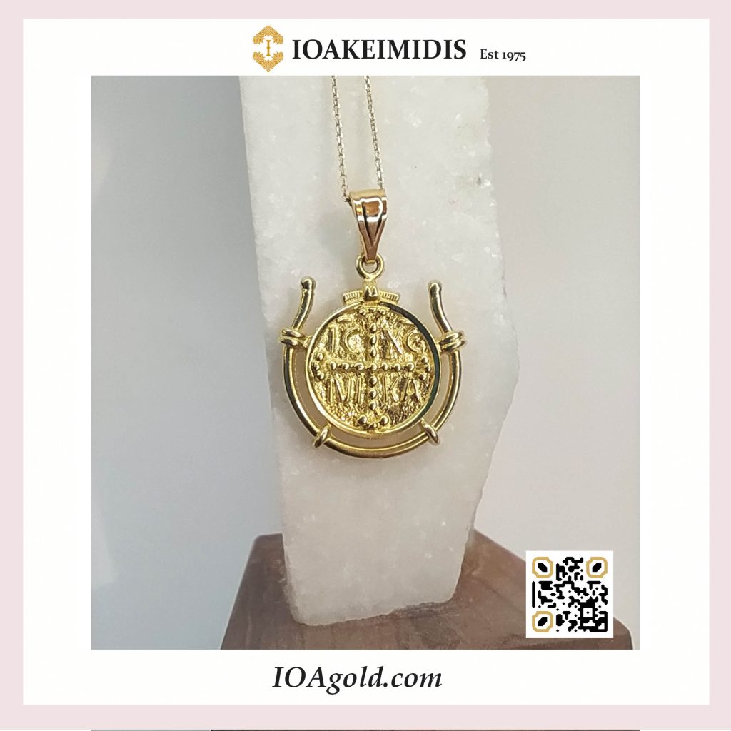 Handmade jewelry gold pendant Ioagold