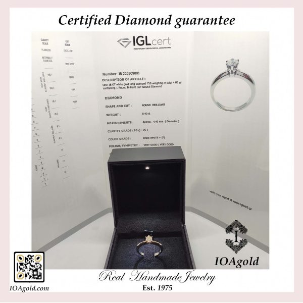 White gold proposal ring DM-112