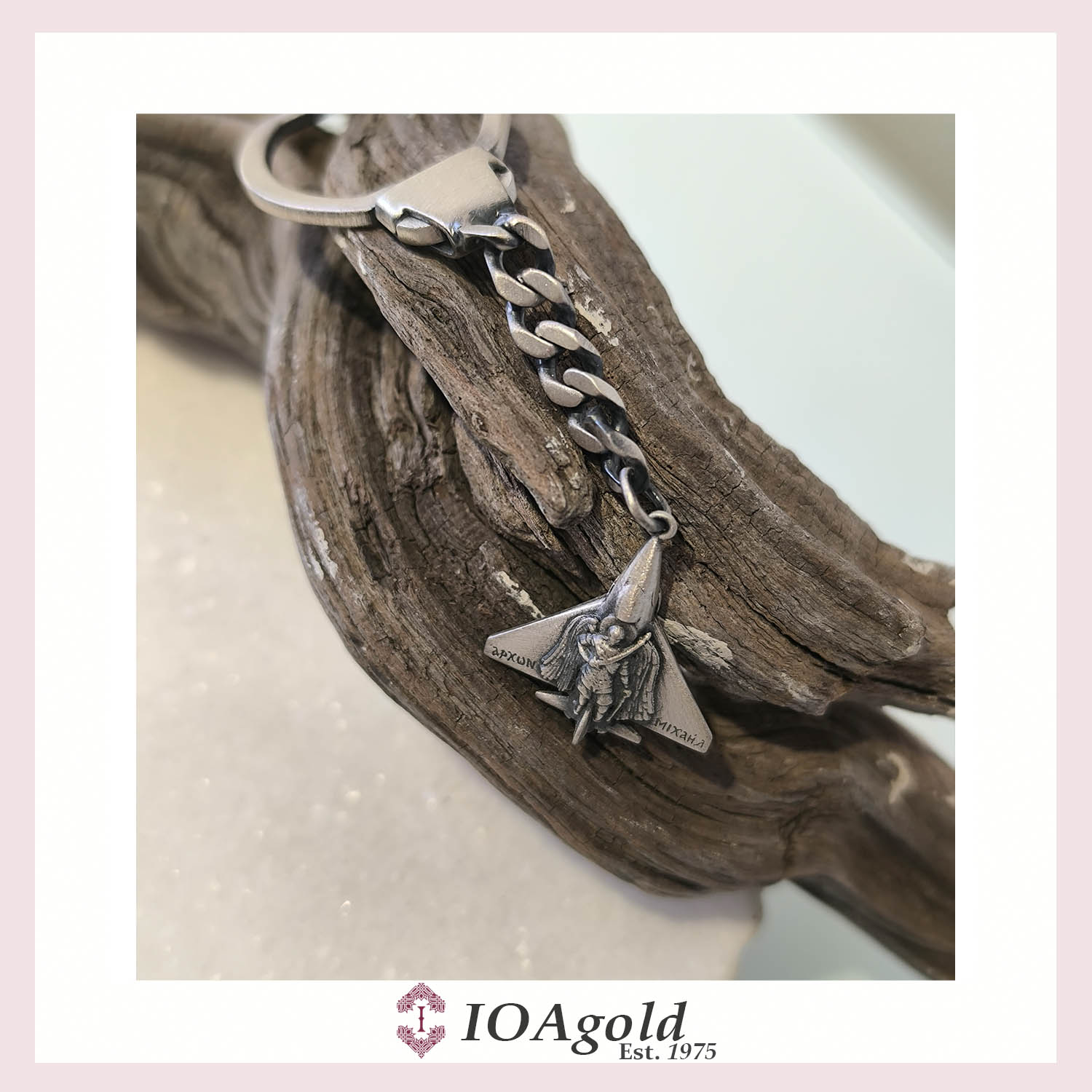 F16 -archangellos key holder silver matte oxidized b