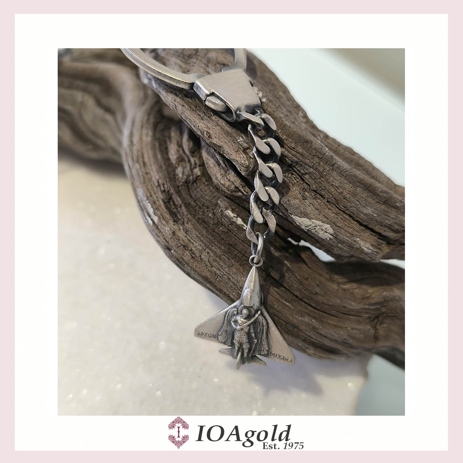 F16 -archangellos key holder silver matte oxidized