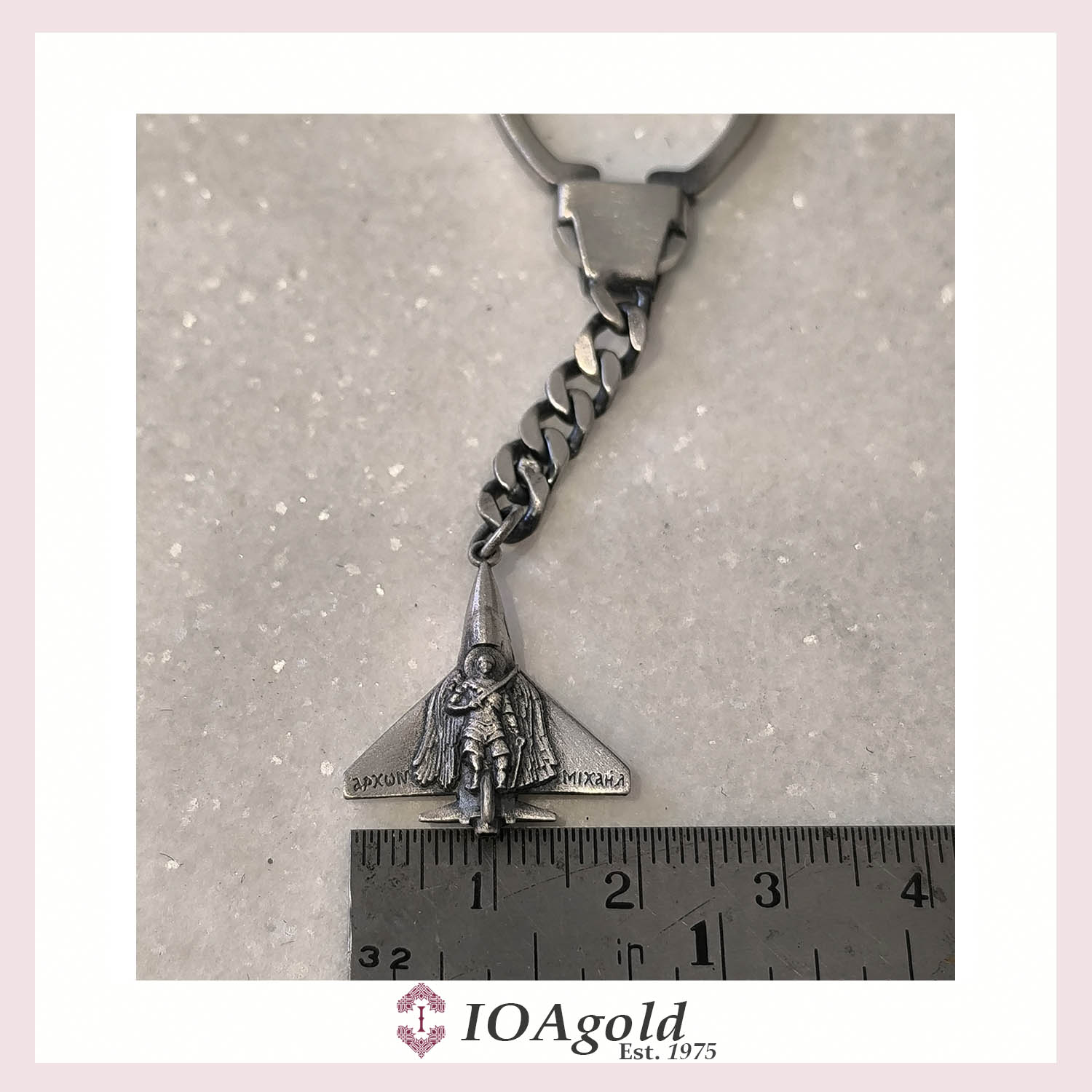 F16 -archangellos silver pendant -matte oxidized b