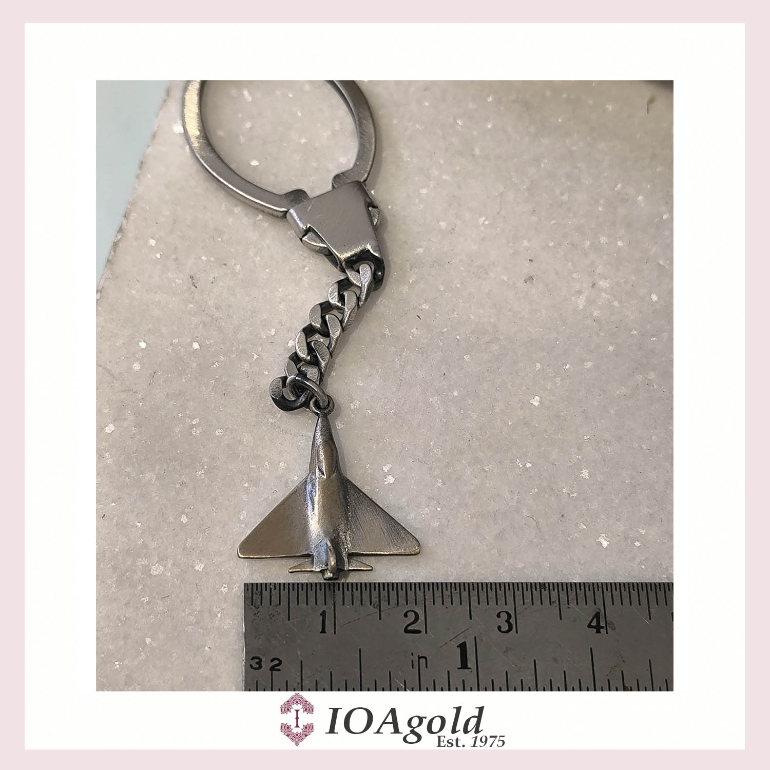 F16 -key holder dimensions silver -matte oxidized b