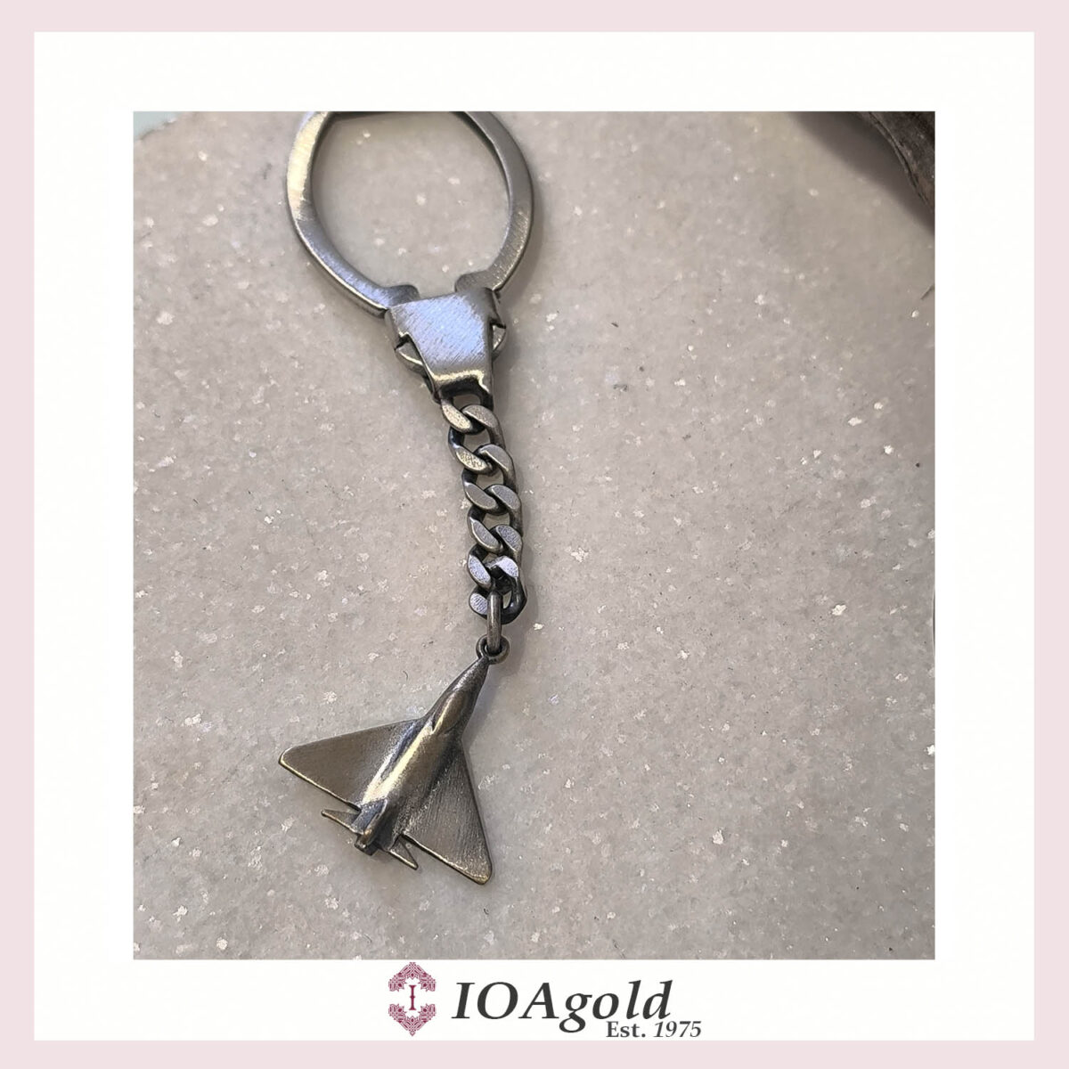 F16 key holder silver matte oxidized b F16 key holder silver matte oxidized b