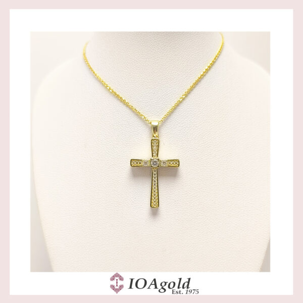Gold cross 14k – Rou1-yg14