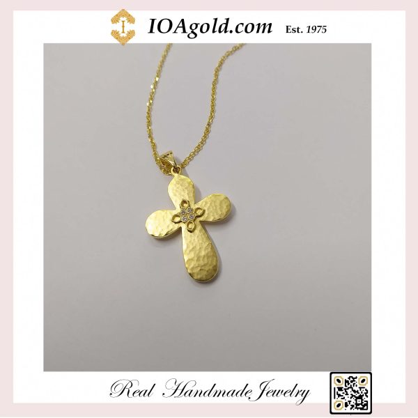 Solid gold baptism cross  - S.31