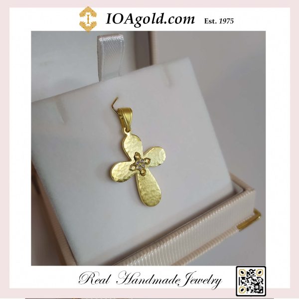 Solid gold baptism cross  – S.31