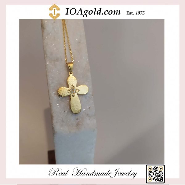 Solid gold baptism cross  – S.31