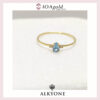 Aim-Pear-Blue topaz- 2 diamonds d Aim-Pear-Blue topaz- 2 diamonds d