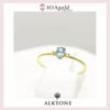 Aim-Pear-Blue topaz- 2 diamonds f Aim-Pear-Blue topaz- 2 diamonds f