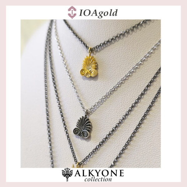 Palmette ”Anthemio” silver necklaces