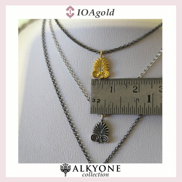 Palmette ”Anthemio” silver necklaces