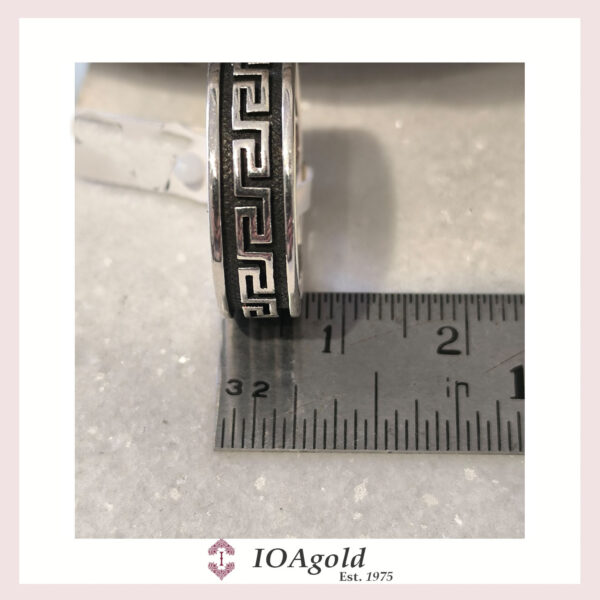Ancient Greek Meandros silver ring