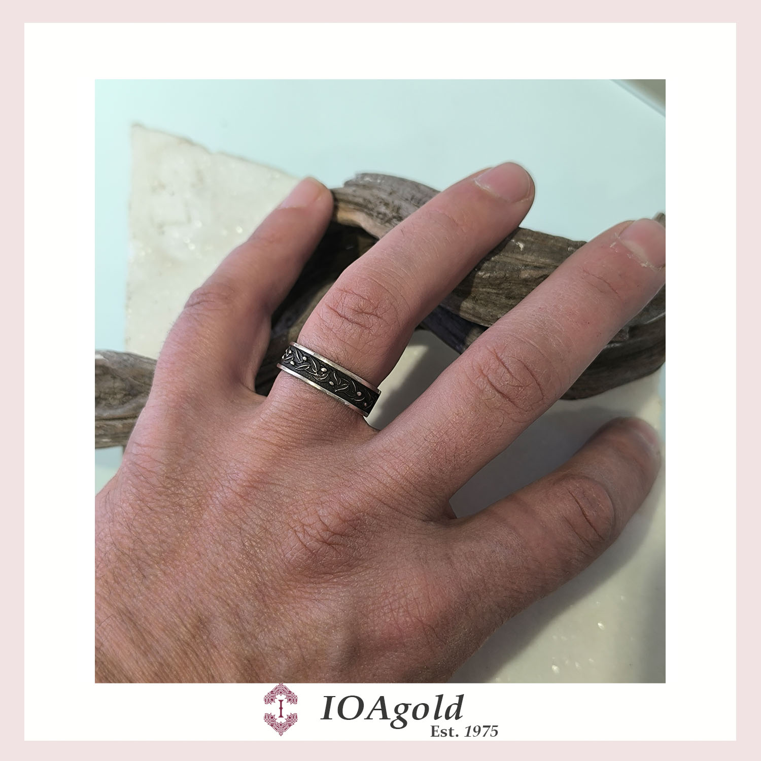 Alkyone-Olive branch silver ring d