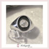 Alkyone -men silver ring OWL of Athina godess