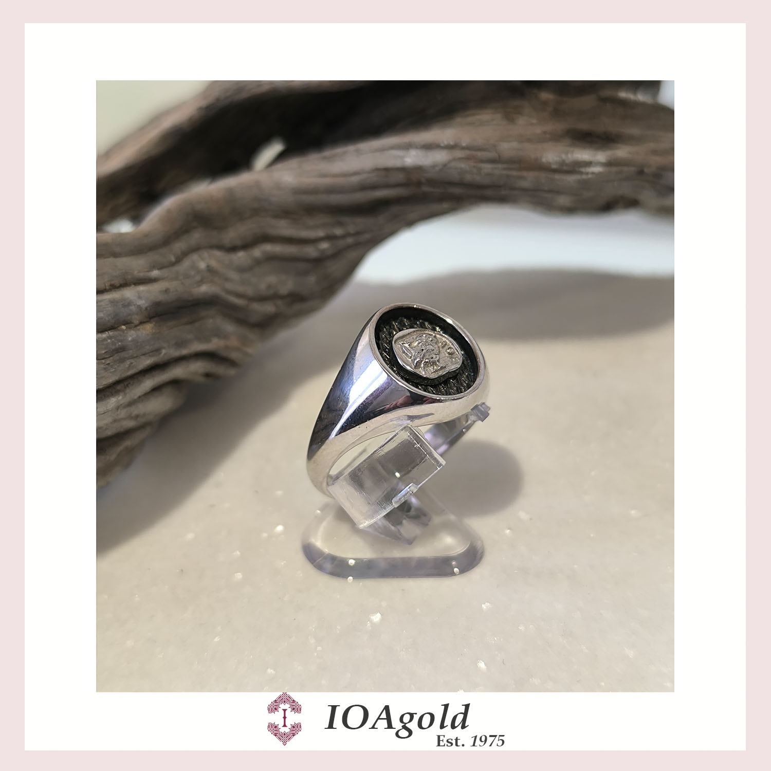 Alkyone -men silver ring OWL of Athina godess b Alkyone -men silver ring OWL of Athina godess b