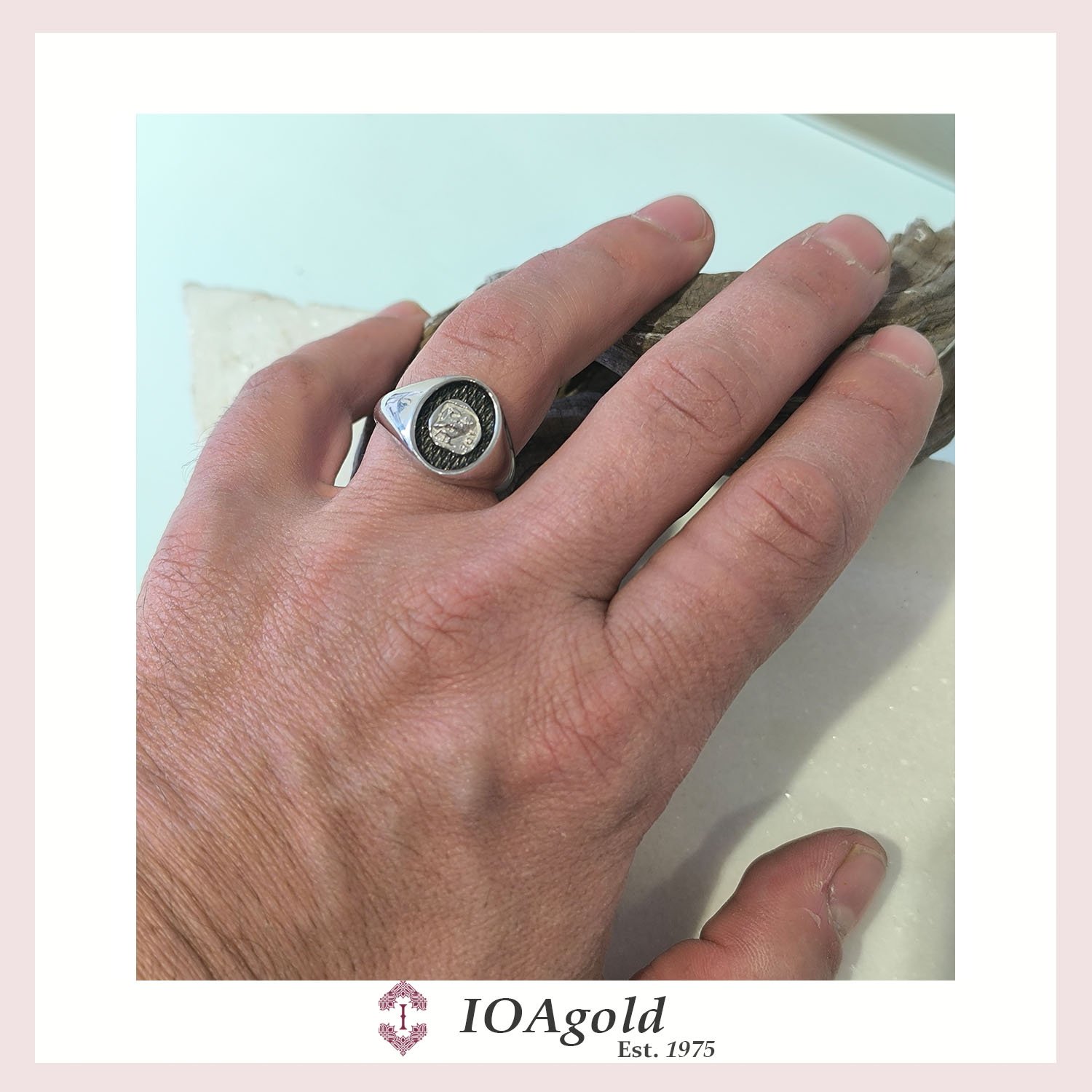 Alkyone -men silver ring OWL of Athina godess d Alkyone -men silver ring OWL of Athina godess d