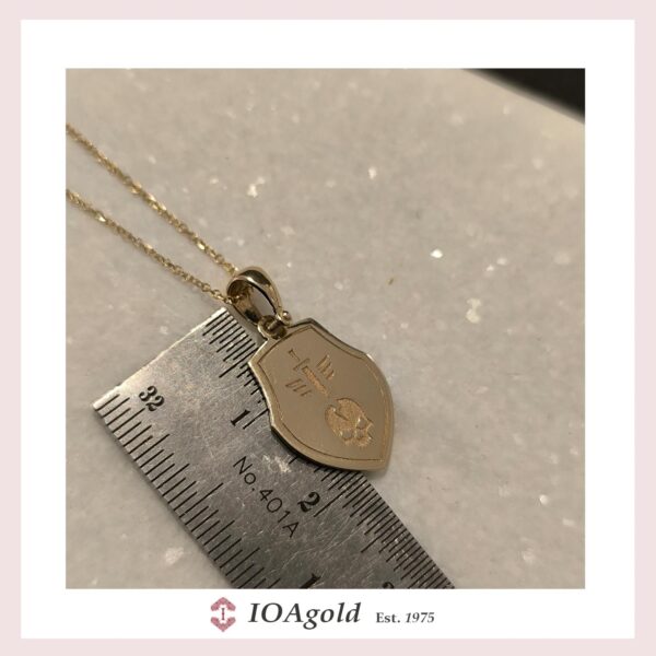 Black ops skull gold pendant 14k