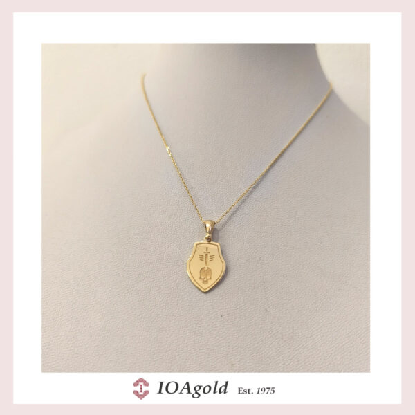 Black ops skull gold pendant 14k