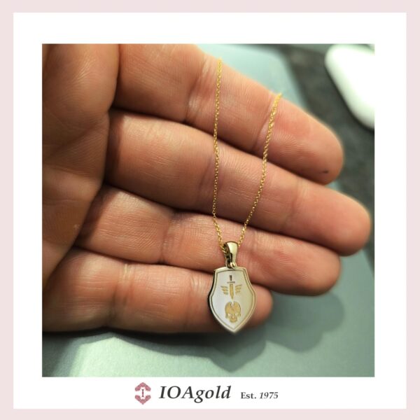 Black ops skull gold pendant 14k