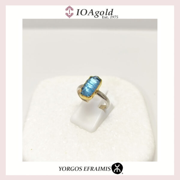 Ring with Blue topaz stone- EF.R.1.DA-1