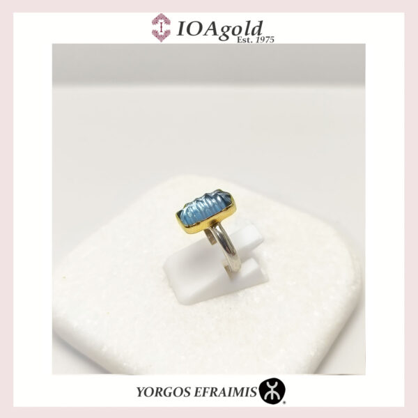 Ring with Blue topaz stone- EF.R.1.DA-1