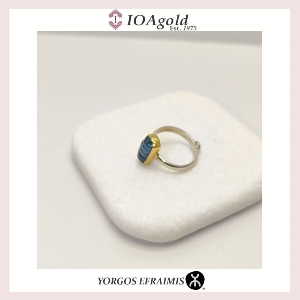 Ring with Blue topaz stone- EF.R.1.DA-1