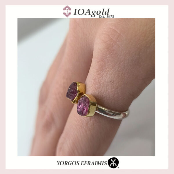 Ring with Tourmaline rough stones- EF.R.1.DA-2