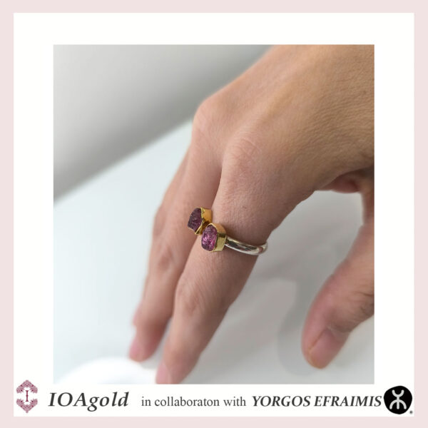 Ring with Tourmaline rough stones- EF.R.1.DA-2